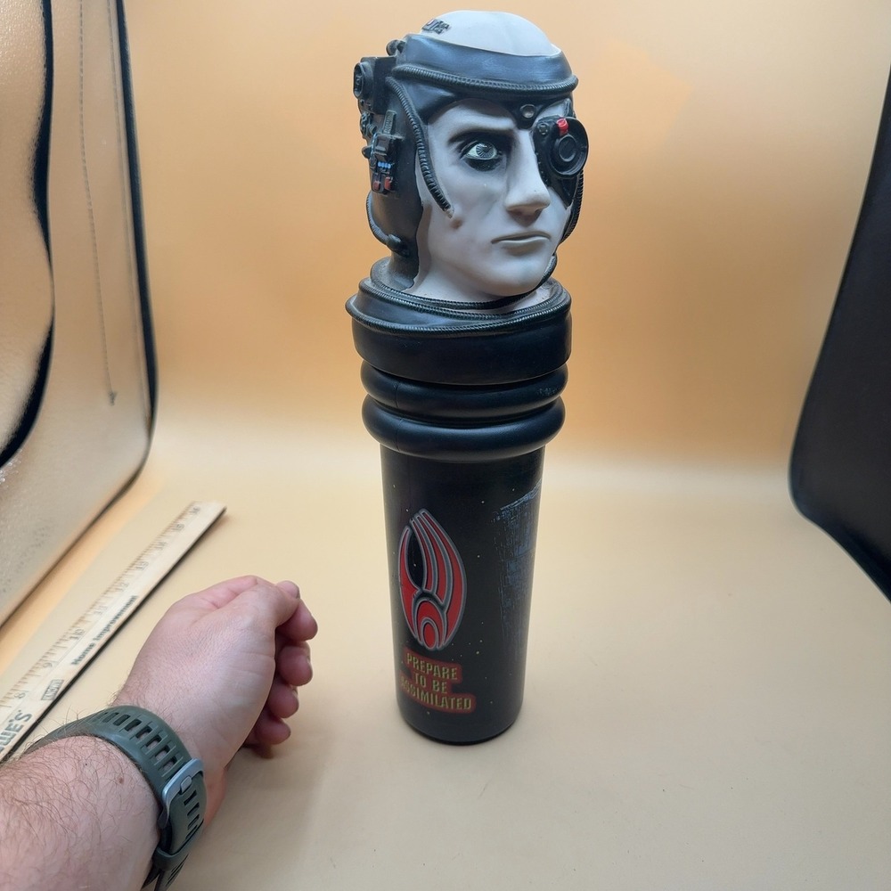 Vintage Star Trek First Contact Borg Drone Figural Tumbler Cup 1997
